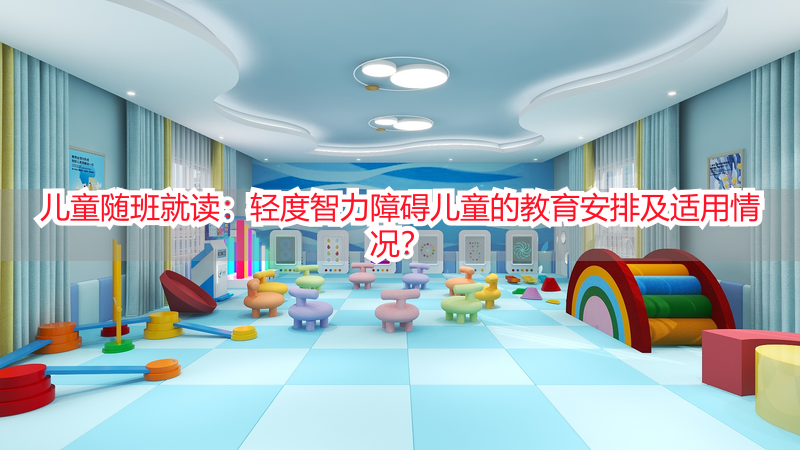 儿童随班就读：轻度智力障碍儿童的教育安排及适用情况？