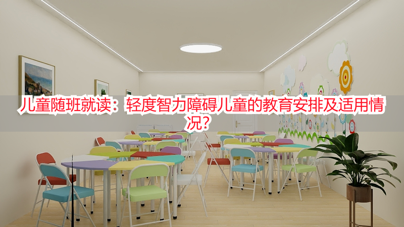 儿童随班就读：轻度智力障碍儿童的教育安排及适用情况？