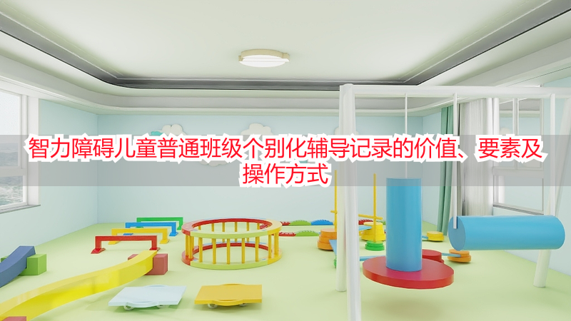 智力障碍儿童普通班级个别化辅导记录的价值、要素及操作方式