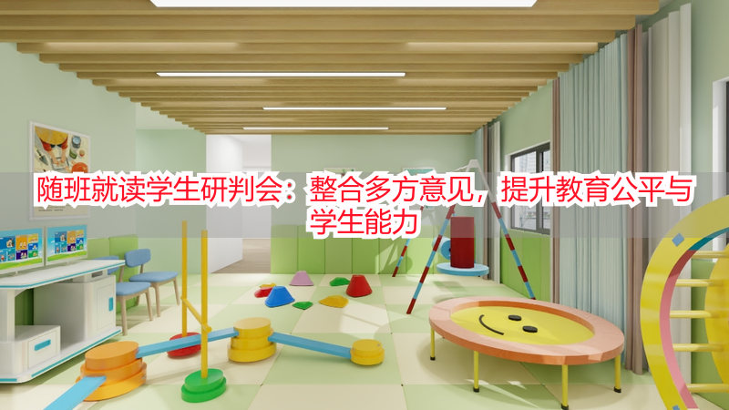 随班就读学生研判会：整合多方意见，提升教育公平与学生能力