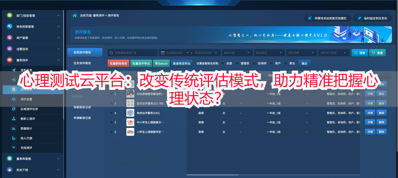 心理测试云平台：改变传统评估模式，助力精准把握心理状态？