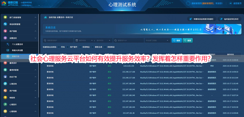 社会心理服务云平台如何有效提升服务效率？发挥着怎样重要作用？