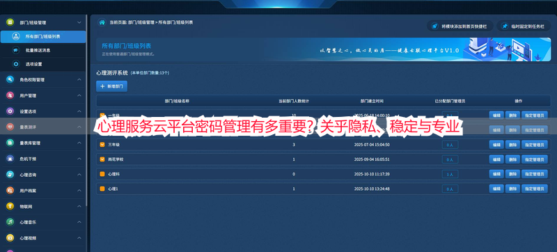心理服务云平台密码管理有多重要？关乎隐私、稳定与专业