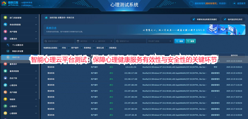 智能心理云平台测试：保障心理健康服务有效性与安全性的关键环节