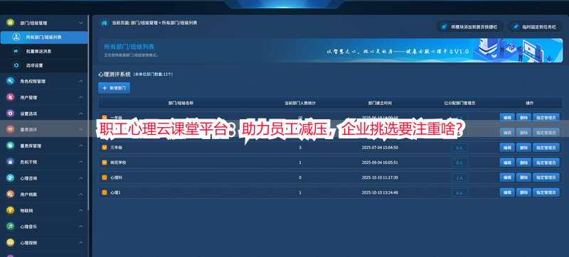 职工心理云课堂平台：助力员工减压，企业挑选要注重啥？