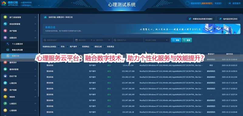心理服务云平台：融合数字技术，助力个性化服务与效能提升？