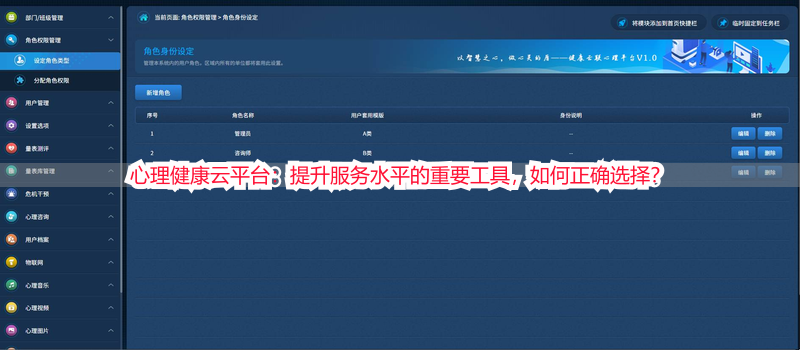 心理健康云平台：提升服务水平的重要工具，如何正确选择？