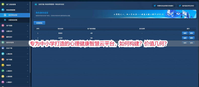 专为中小学打造的心理健康智慧云平台，如何构建？价值几何？