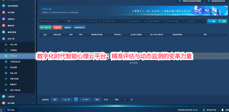 数字化时代智能心理云平台：精准评估与动态监测的变革力量