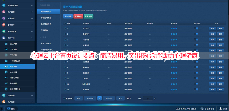 心理云平台首页设计要点：简洁易用，突出核心功能助力心理健康