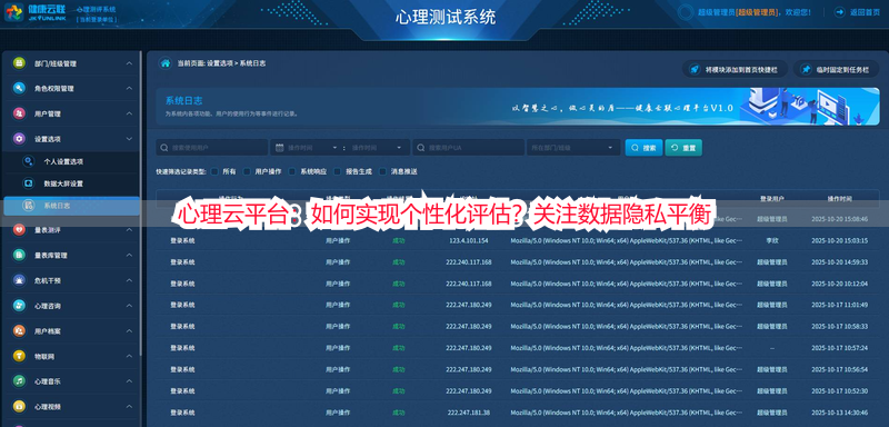 心理云平台：如何实现个性化评估？关注数据隐私平衡