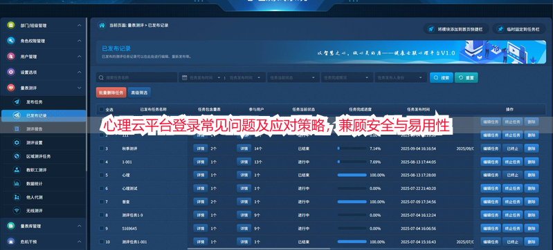 心理云平台登录常见问题及应对策略，兼顾安全与易用性