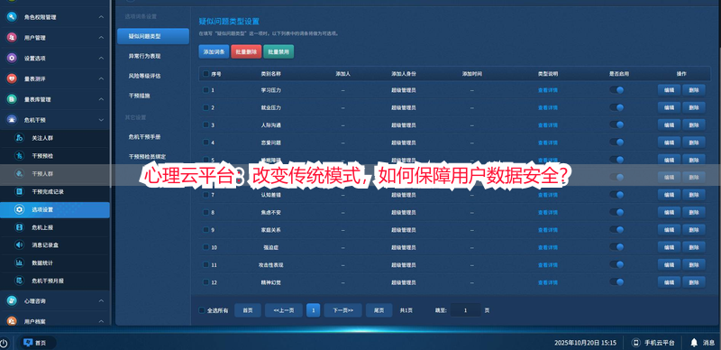 心理云平台：改变传统模式，如何保障用户数据安全？