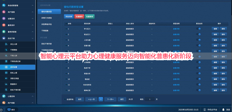 智能心理云平台助力心理健康服务迈向智能化普惠化新阶段