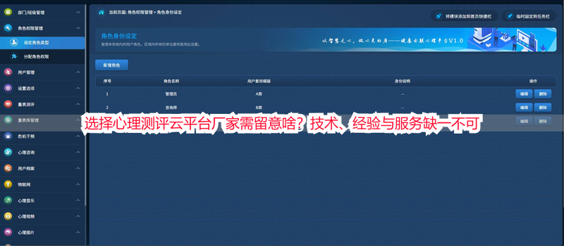 选择心理测评云平台厂家需留意啥？技术、经验与服务缺一不可