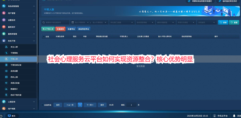 社会心理服务云平台如何实现资源整合？核心优势明显