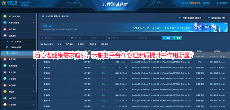 随心理健康需求趋涨，云服务平台在心理素质提升中作用渐显？