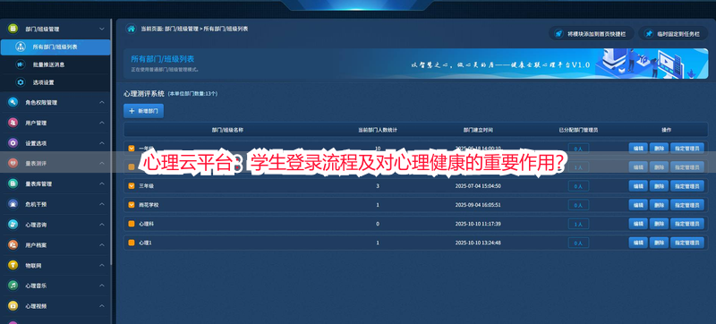 心理云平台：学生登录流程及对心理健康的重要作用？