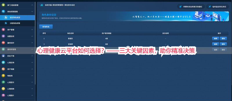 心理健康云平台如何选择？——三大关键因素，助你精准决策