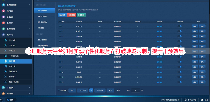 心理服务云平台如何实现个性化服务？打破地域限制，提升干预效果
