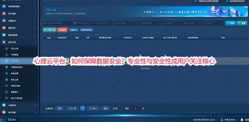 心理云平台：如何保障数据安全？专业性与安全性成用户关注核心