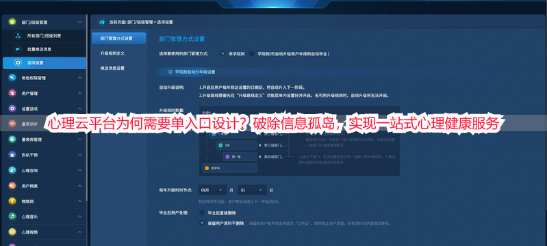 心理云平台为何需要单入口设计？破除信息孤岛，实现一站式心理健康服务