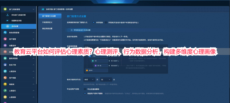 教育云平台如何评估心理素质？心理测评、行为数据分析，构建多维度心理画像