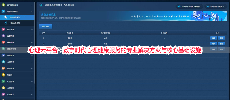 心理云平台：数字时代心理健康服务的专业解决方案与核心基础设施