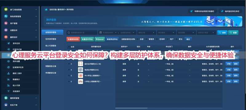 心理服务云平台登录安全如何保障？构建多层防护体系，确保数据安全与便捷体验