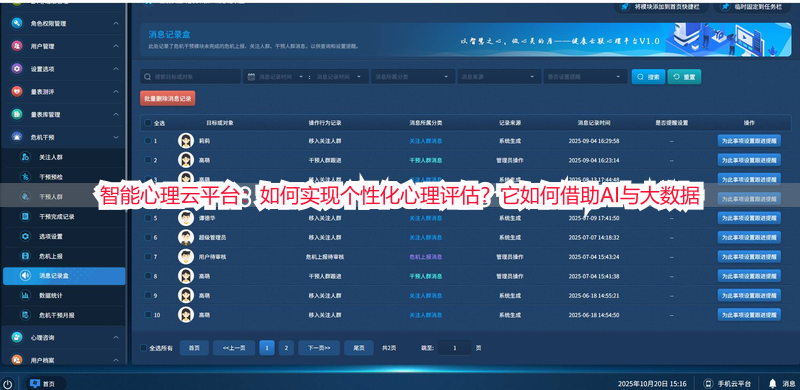 智能心理云平台：如何实现个性化心理评估？它如何借助AI与大数据