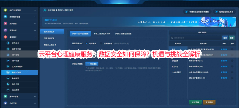 云平台心理健康服务：数据安全如何保障？机遇与挑战全解析