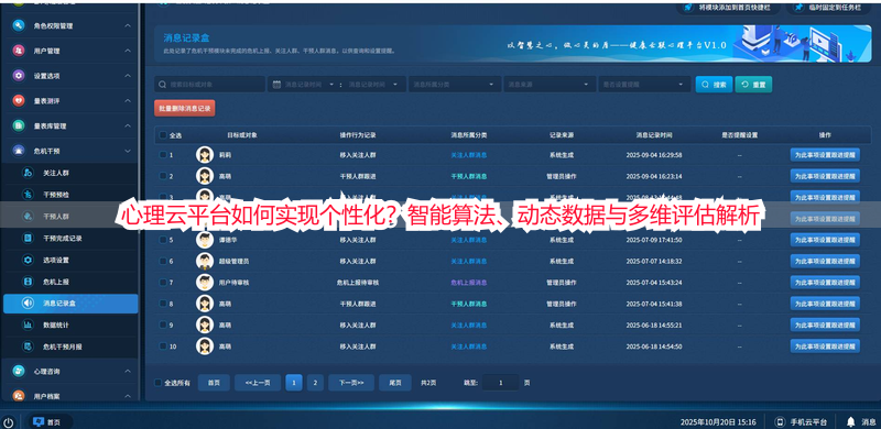 心理云平台如何实现个性化？智能算法、动态数据与多维评估解析