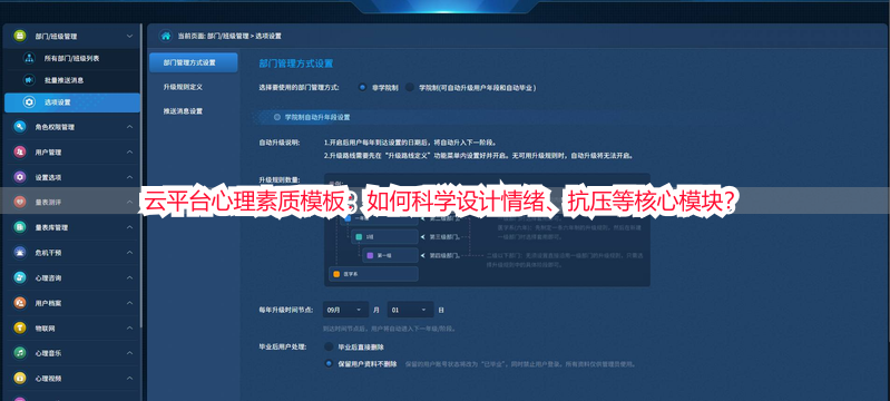 云平台心理素质模板：如何科学设计情绪、抗压等核心模块？