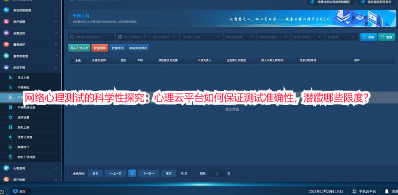 网络心理测试的科学性探究：心理云平台如何保证测试准确性，潜藏哪些限度？