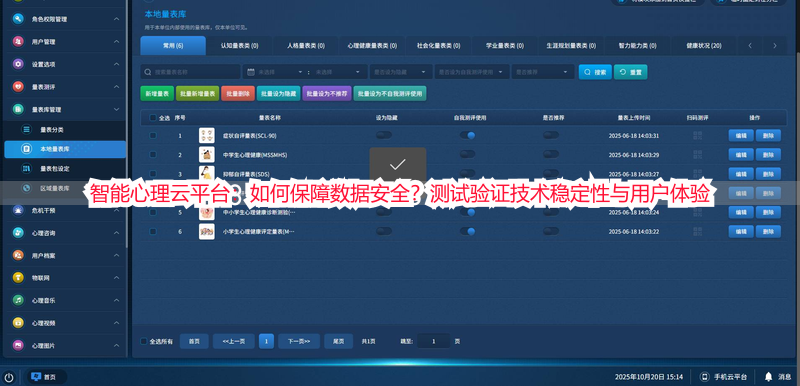 智能心理云平台：如何保障数据安全？测试验证技术稳定性与用户体验
