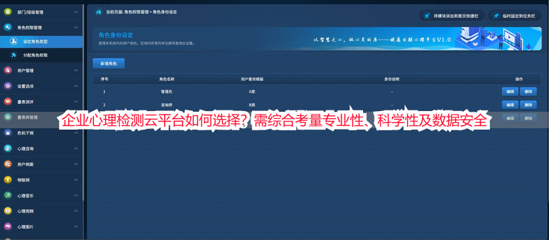 企业心理检测云平台如何选择？需综合考量专业性、科学性及数据安全