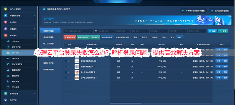 心理云平台登录失败怎么办？解析登录问题，提供高效解决方案