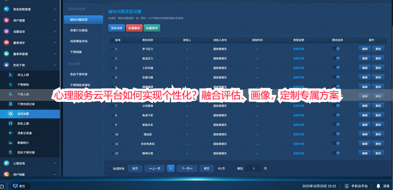 心理服务云平台如何实现个性化？融合评估、画像，定制专属方案