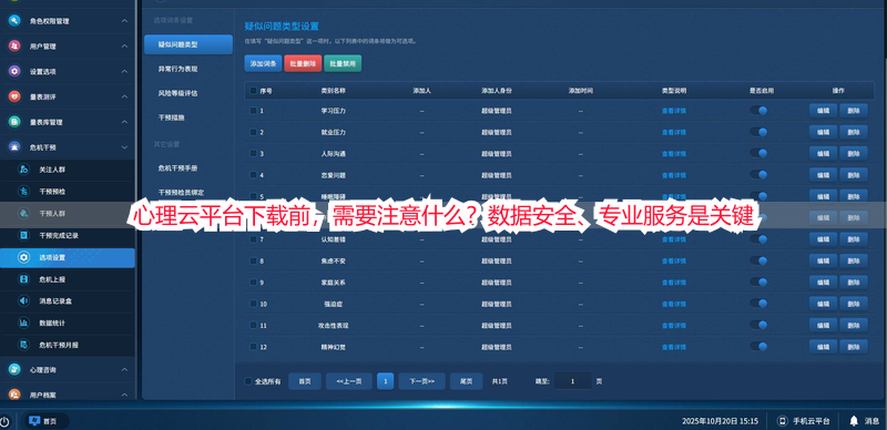 心理云平台下载前，需要注意什么？数据安全、专业服务是关键